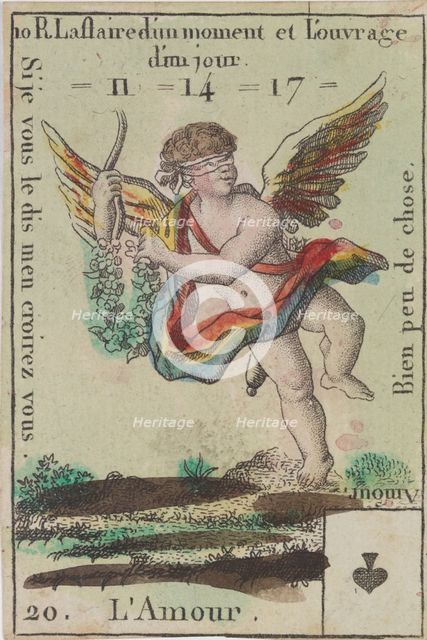 L'Amour from Playing Cards (for Quartets) 'Costumes des Peuples Étrangers', 1700-1799. Creator: Anon.