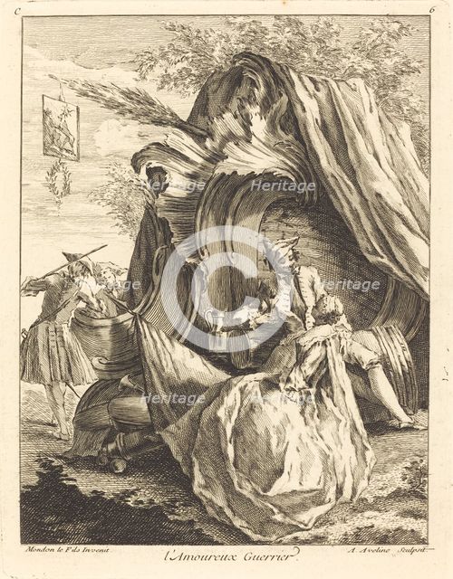 l'Amoureux Guerrier, 1736. Creator: Antoine Aveline.