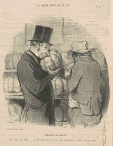 L'amateur de melons, 19th century. Creator: Honore Daumier