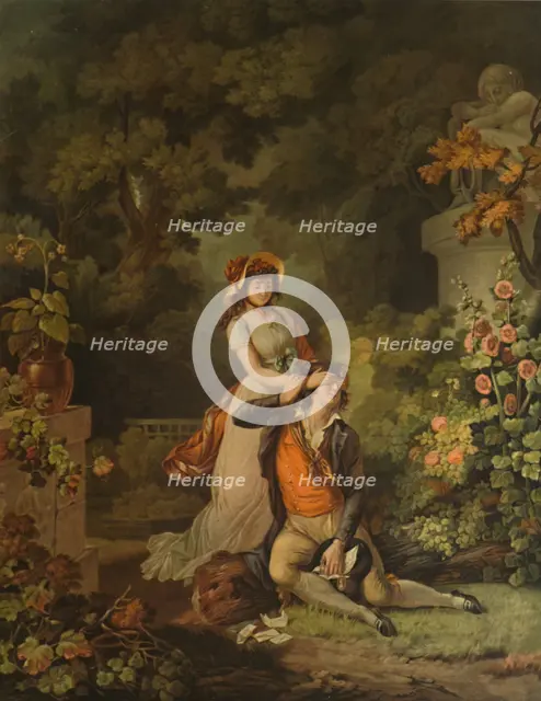 'L'Amant Surpris', (The Surprised Lover), 1798, (1913). Artist: Charles-Melchior Descourtis.