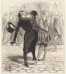 L'ami de collège, 1841. Creator: Honore Daumier