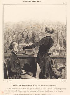 L'amitié d'un grand chimiste n'est pas un bienfait des dieux, 1841. Creator: Honore Daumier