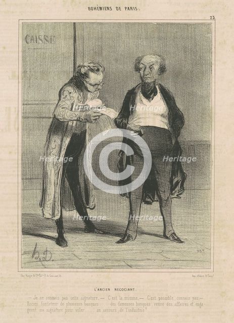 L'ancien négociant, 19th century. Creator: Honore Daumier.