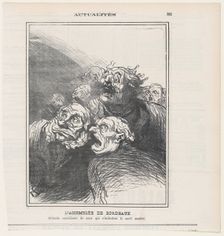 L'Assemblée de Bordeaux, 1871. Creator: Honore Daumier