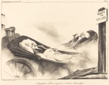 L'apoplexie allant remplacer à Londres la paralysie, 1835. Creator: Honore Daumier