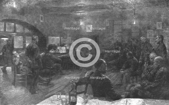 'L'Armee Britannique dans le Nord de la France; "Artists Rifles" : soiree au mess des..., 1916. Creator: Unknown.