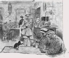 L'Armee Britannique dans le Nord de la France; de 18 a 19 heurs, au café de l'Hotel..., 1916. Creator: Unknown