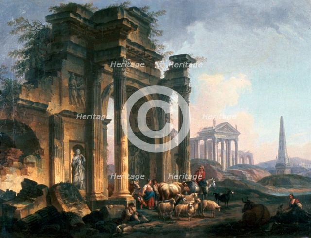 'L'Arc de Triomphe', c1740-1807. Artist: Pierre Antoine de Machy