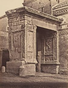 L'arco degli argentari, adossato alla chiesa di San Giorgio al Velabro, 1848-52. Creator: Eugène Constant
