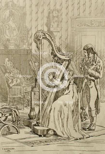 L'Ariette, 1874. Creator: Félicien Rops.