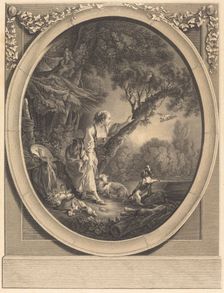 L'Arrivée du Courrier. Creator: Jacques Firmin Beauvarlet