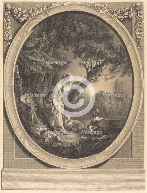 L'Arrivée du Courrier. Creator: Jacques Firmin Beauvarlet.