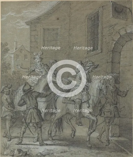 L'Arrivee de l'Operateur dans l'hotellerie, 1727. Creator: Jean-Baptiste Oudry.