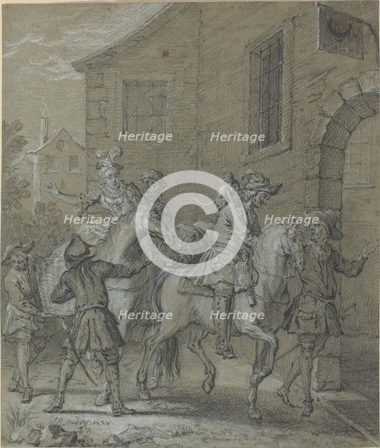 L'Arrivee de l'Operateur dans l'hotellerie, 1727. Creator: Jean-Baptiste Oudry.