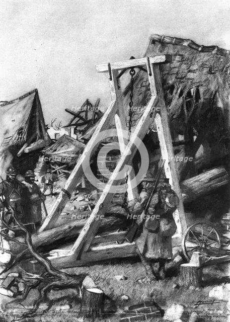 'L'art de Detruire; Le Belier de Margny-Aux-Cerises', 1917. Creator: Unknown.