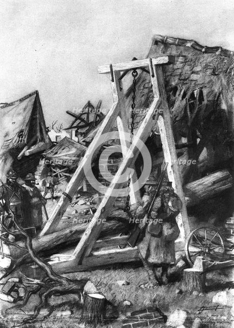 'L'art de Detruire; Le Belier de Margny-Aux-Cerises', 1917. Creator: Unknown.