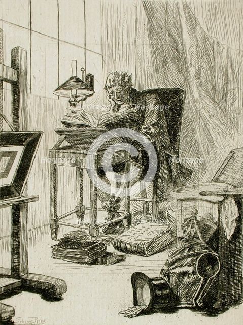 L'Art moderne ou la lecture du grimoire, 1879. Creator: Félicien Rops.