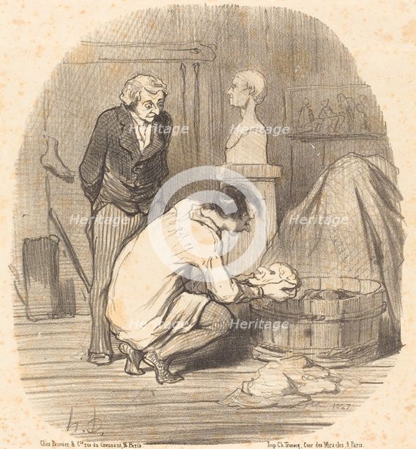 L'Artiste - Voilà qui est terminé!..., 1852. Creator: Honore Daumier.