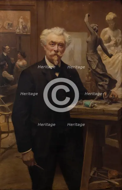 L'atelier du sculpteur Henri Allouard, 1905. Creator: Leon-Maxime Faivre.