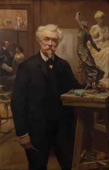 L'atelier du sculpteur Henri Allouard, 1905. Creator: Leon-Maxime Faivre