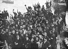 L'attaque navale de Zeebrugge et Ostende; Apres Zeebrugge, le retour triomphal du..., 1918. Creator: Unknown