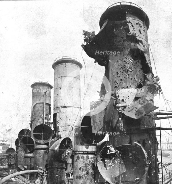 'L'attaque navale de Zeebrugge et Ostende; Le 23 avril 1918, au matin, un raid naval..., 1918. Creator: Unknown.