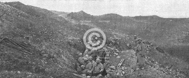 'L'attaque du 24 octobre dans le secteur du bois fumin; une heure apres l'attaque, le poste..., 1916 Creator: Unknown.