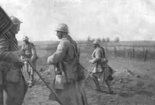 L'attaque du 4 septembre entre Chilly et Chaulnes; 2 h. 25. --L'attaque a atteint..., 1916. Creator: Unknown