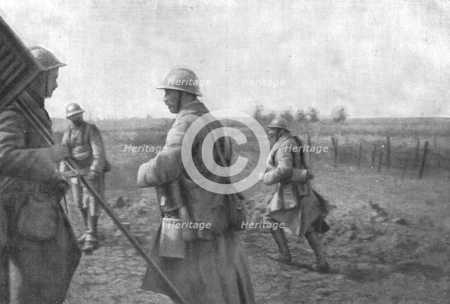 'L'attaque du 4 septembre entre Chilly et Chaulnes; 2 h. 25. --L'attaque a atteint..., 1916. Creator: Unknown.