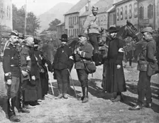 'L Aumonerie Militaire; Un groupe d'aumoniers militaires des trois confessions 1914 Creator: Unknown