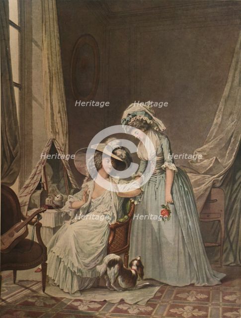 'L'Aveu Difficile', (Difficult Confession), 1787, (1913). Artist: Jean Francois Janinet.