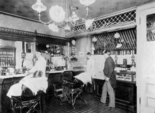 L.C. Wiseman, barber shop, New York City, between 1895 and 1910. Creator: Unknown