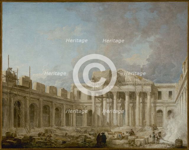 L'Ecole de chirurgie en construction, 1773. Creator: Hubert Robert.