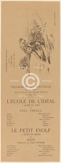 L'Ecole de l'idéal; Le Petit Eyolf, 1895. Creator: Félicien Rops.