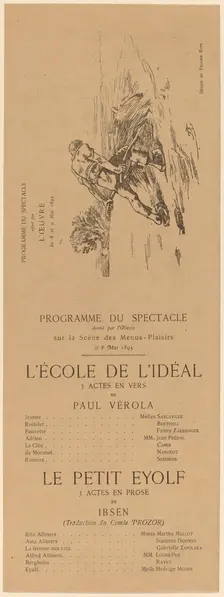 L'Ecole de l'idéal; Le Petit Eyolf, 1895. Creator: Félicien Rops