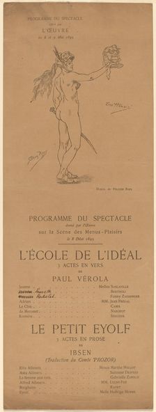 L'Ecole de l'idéal; Le Petit Eyolf, 1895. Creator: Félicien Rops