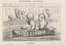 L'eau est-elle bonne? ... / Une pleine eau, 19th century. Creator: Honore Daumier