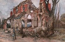 'L'eglise de Frise 1916. Creator: Francois Flameng