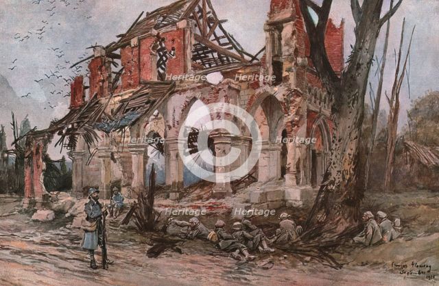 ''L'eglise de Frise',1916. Creator: Francois Flameng.
