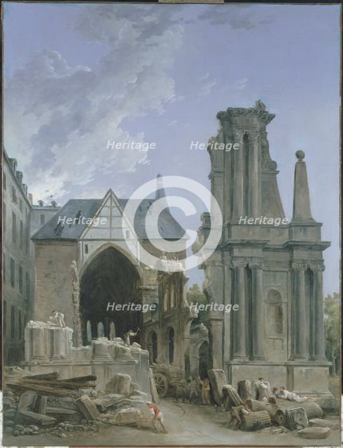 L'Eglise des Feuillants en démolition, c1804. Creator: Hubert Robert.
