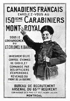 L'effort Canadien; Un appel, par affiche, Aux Canadiens francais 1914. Creator: Unknown