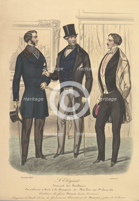 L'Elegant from Journal des Tailleurs, 1848. Creator: Unknown.