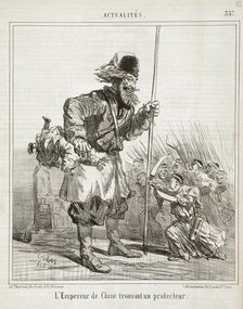 L'Empereur de Chine trouvant un protecteur, 1857. Creator: Cham