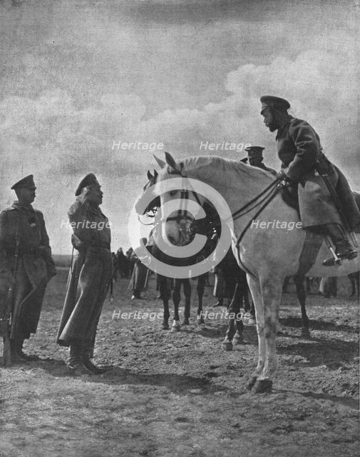 'L'Empereur de Russie parmi ses soldats', 1916. Creator: Serge Timofeew.