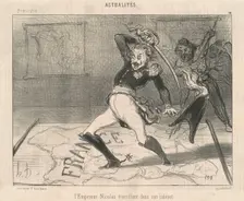 L'Empereur Nicolas travaillant dans son cabinet, 1850. Creator: Honore Daumier