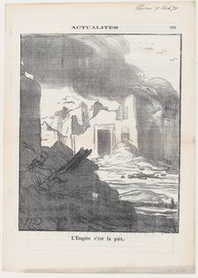 L'Empire c'est la Paix, 1870. Creator: Honore Daumier