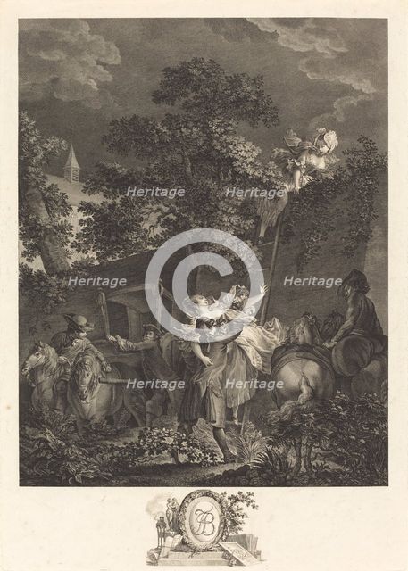 L'enlevement nocturne, 1780. Night Abuction. Creator: Nicolas Ponce.