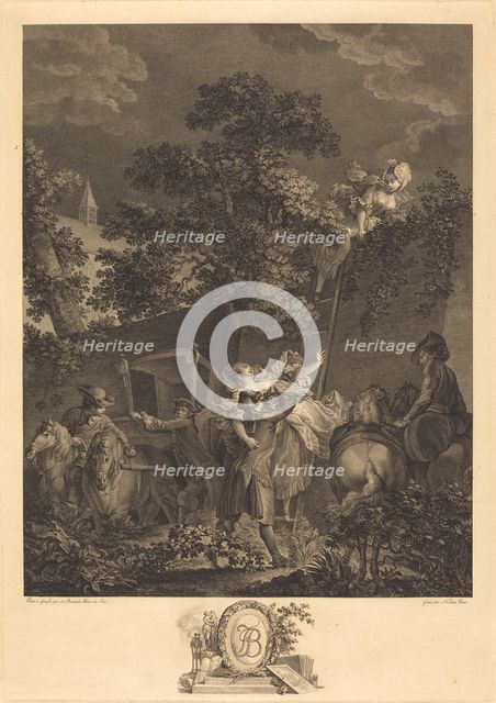 L'enlevement nocturne, 1780. Night Abuction. Creator: Nicolas Ponce.