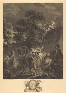 L'enlevement nocturne, 1780. Night Abuction. Creator: Nicolas Ponce