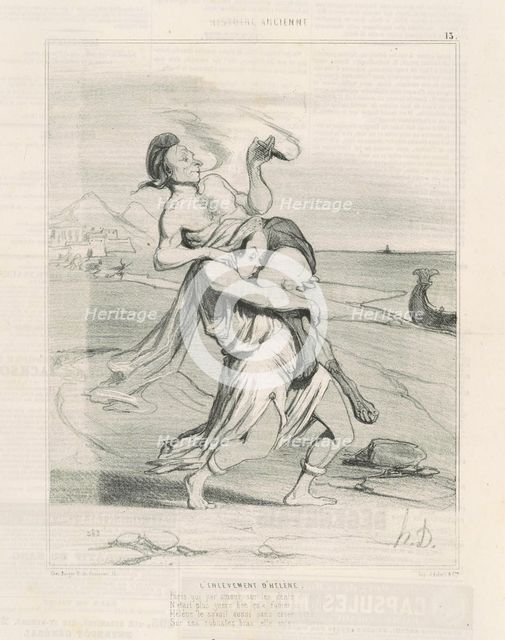L'enlevement d'Hélène, 19th century. Creator: Honore Daumier.